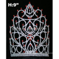 red & clear stone tiara crown